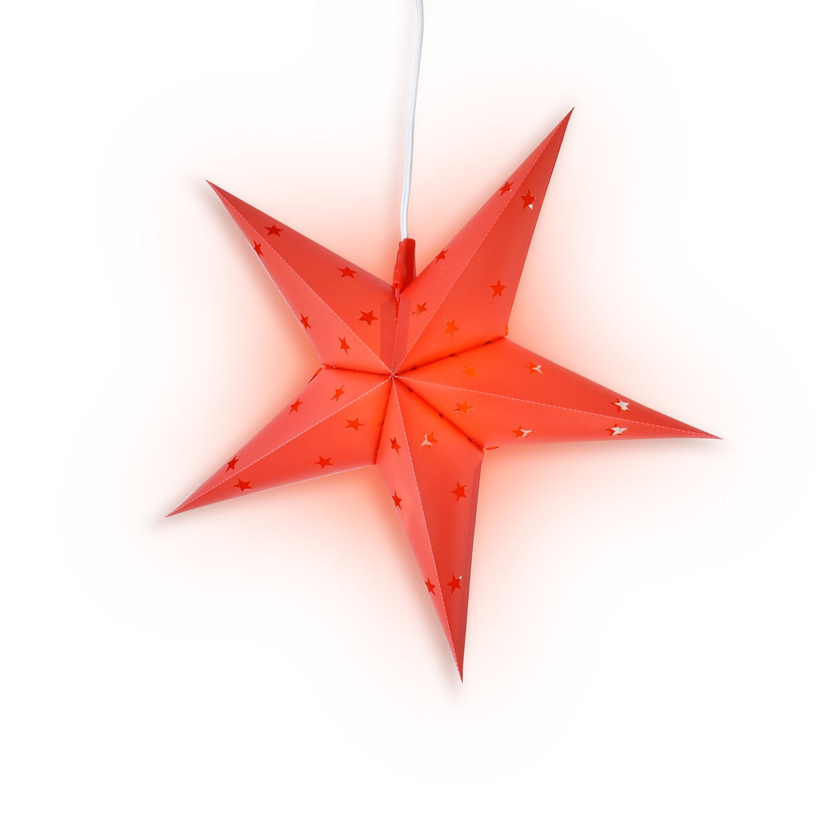 20&quot; Red Weatherproof Star Lantern Lamp, Hanging Decoration - LunaBazaar.com - Discover. Decorate. Celebrate.