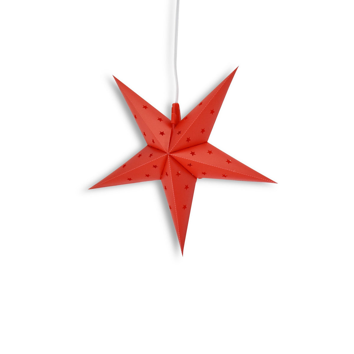 15&quot; Red Weatherproof Star Lantern Lamp, Hanging Decoration (Shade Only)