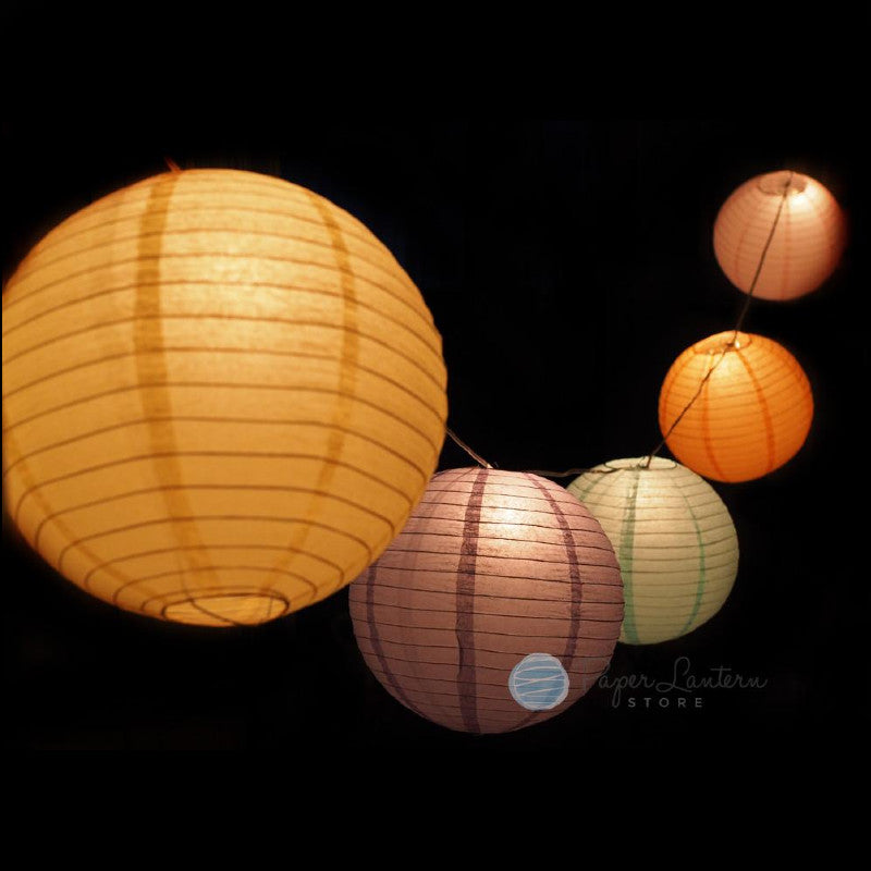 Easter / Baby Shower Pastel Lantern String Light COMBO Kit (21 FT) - LunaBazaar - Discover. Decorate. Celebrate.