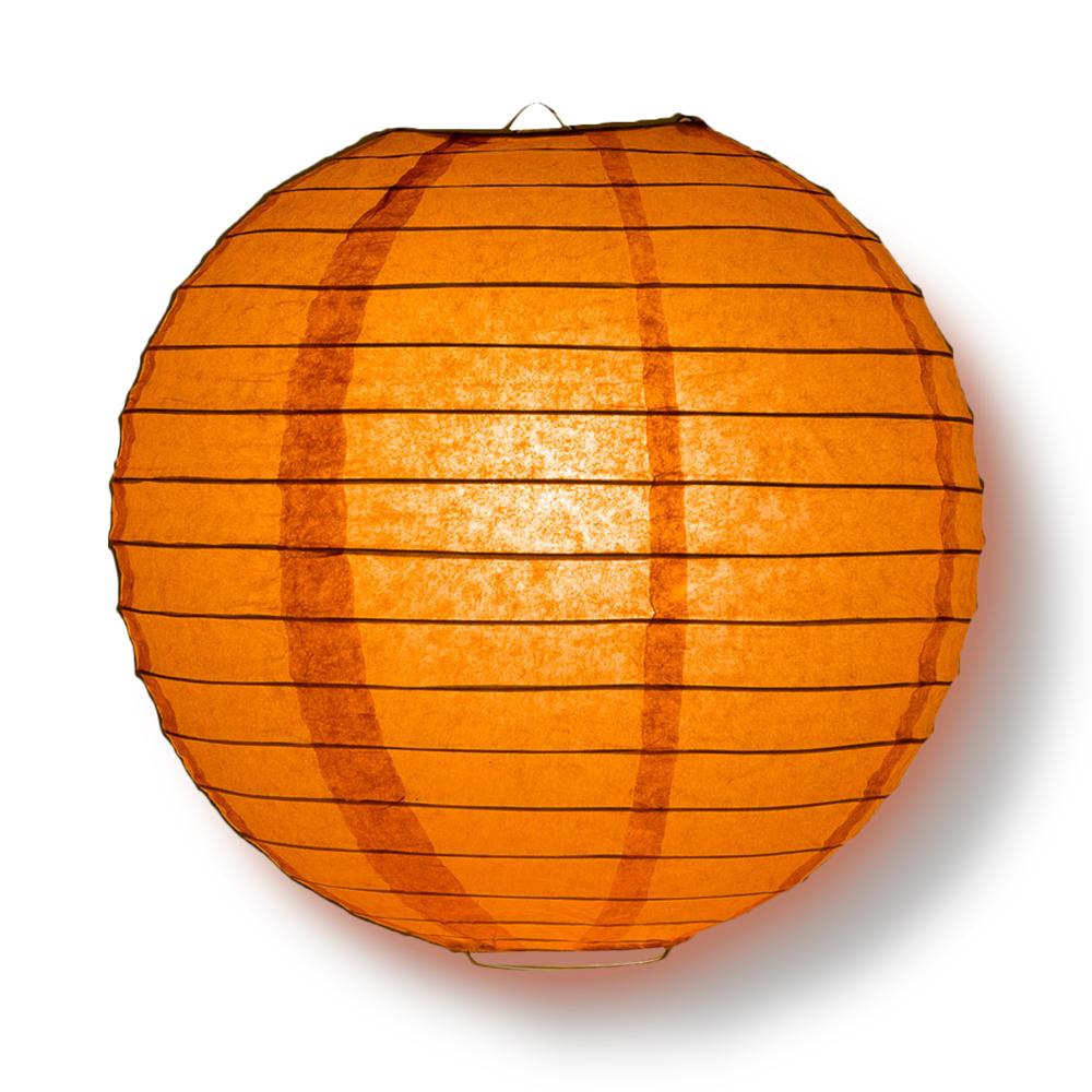 12-PC Persimmon Orange Paper Lantern Decoration Set, 12/10/8-Inch - Luna Bazaar | Boho &amp; Vintage Style Decor