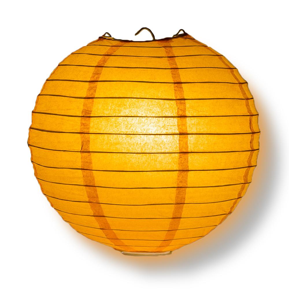 12-PC Orange Paper Lantern Decoration Set, 12/10/8-Inch - Luna Bazaar | Boho &amp; Vintage Style Decor