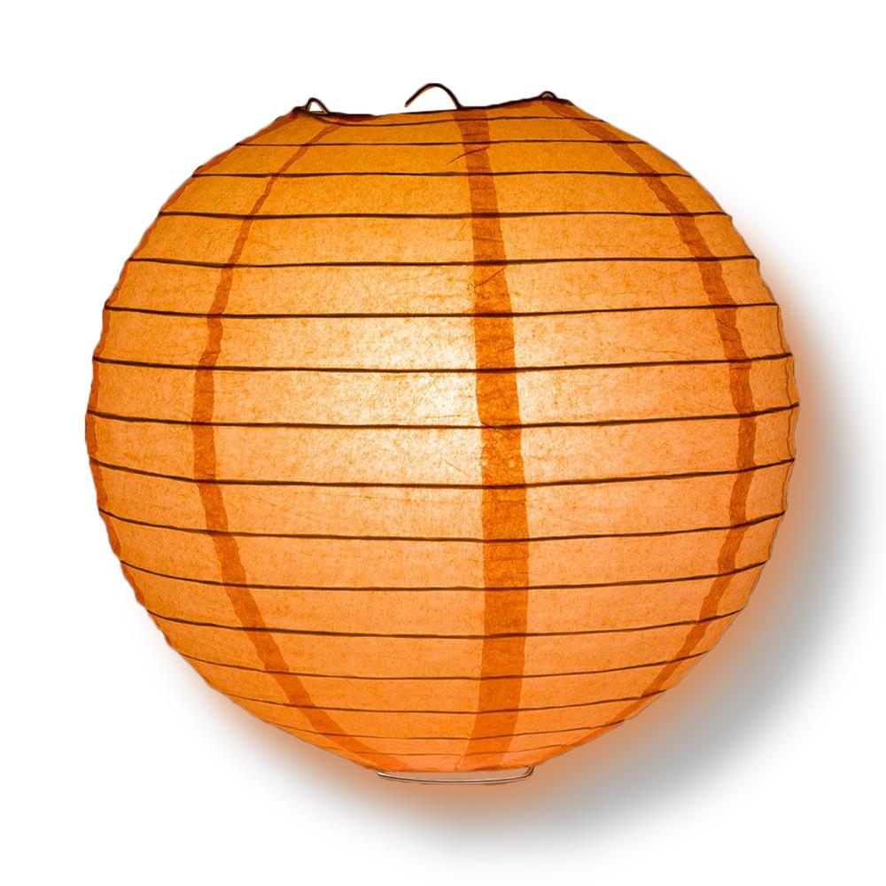 12-PC Peach / Orange Coral Paper Lantern Decoration Set, 12/10/8-Inch - Luna Bazaar | Boho &amp; Vintage Style Decor