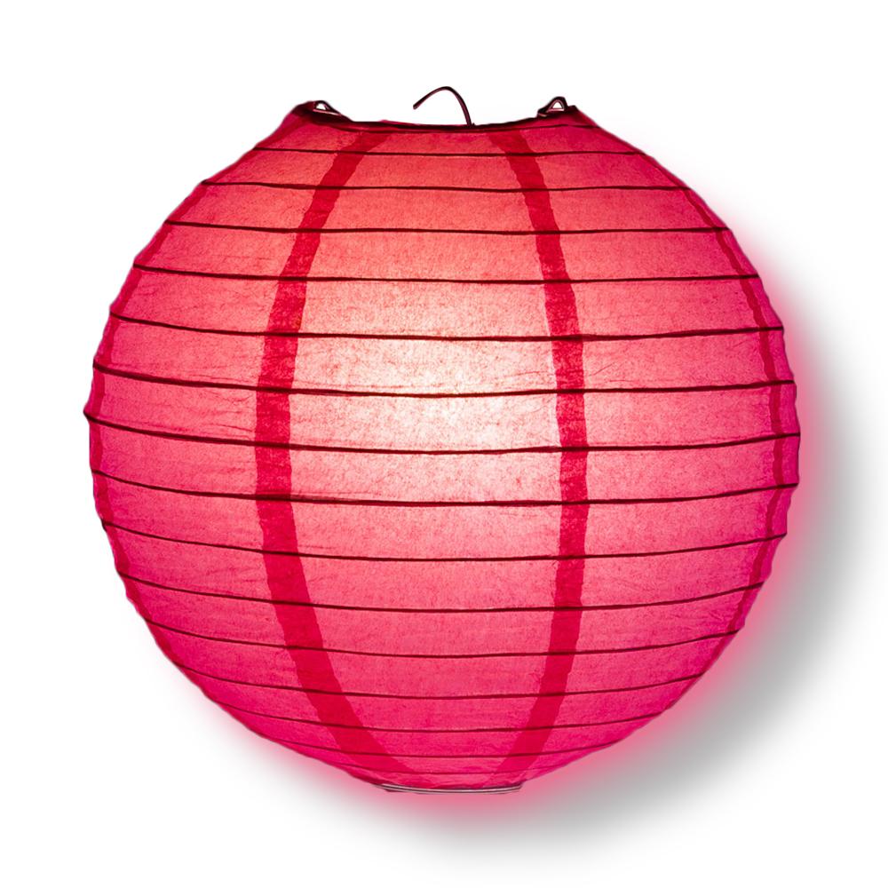 12-PC Fuchsia / Hot Pink Paper Lantern Decoration Set, 12/10/8-Inch - Luna Bazaar | Boho &amp; Vintage Style Decor