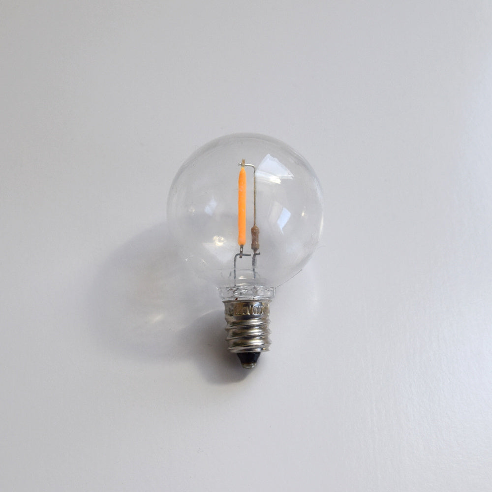 10-Pack LED Filament G40 Globe Shatterproof Light Bulb, Dimmable, 1W, E12 Candelabra Base - Luna Bazaar | Boho &amp; Vintage Style Decor