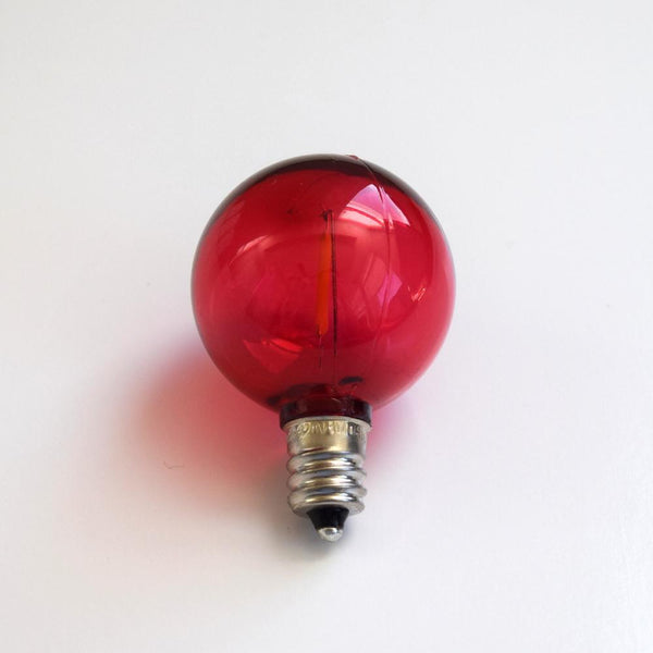 Red LED Filament G40 Globe Shatterproof Energy Saving Colored Light ...
