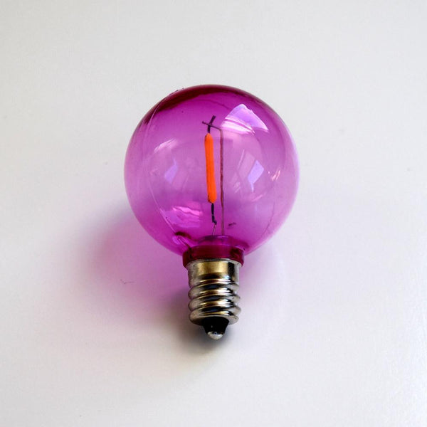 10-PACK Fuchsia / Hot Pink LED Filament G40 Globe Shatterproof Energy ...