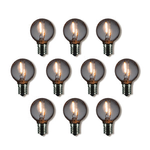 LED Filament G40 Globe Shatterproof Energy Saving Light Bulb, Dimmable, 1W, E17 Intermediate Base - Luna Bazaar | Boho &amp; Vintage Style Decor