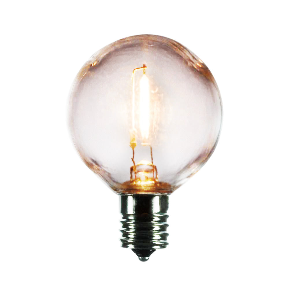 LED Filament G50 Globe Shatterproof Energy Saving Light Bulb, Dimmable, 1W, E17 Intermediate Base - Luna Bazaar | Boho &amp; Vintage Style Decor