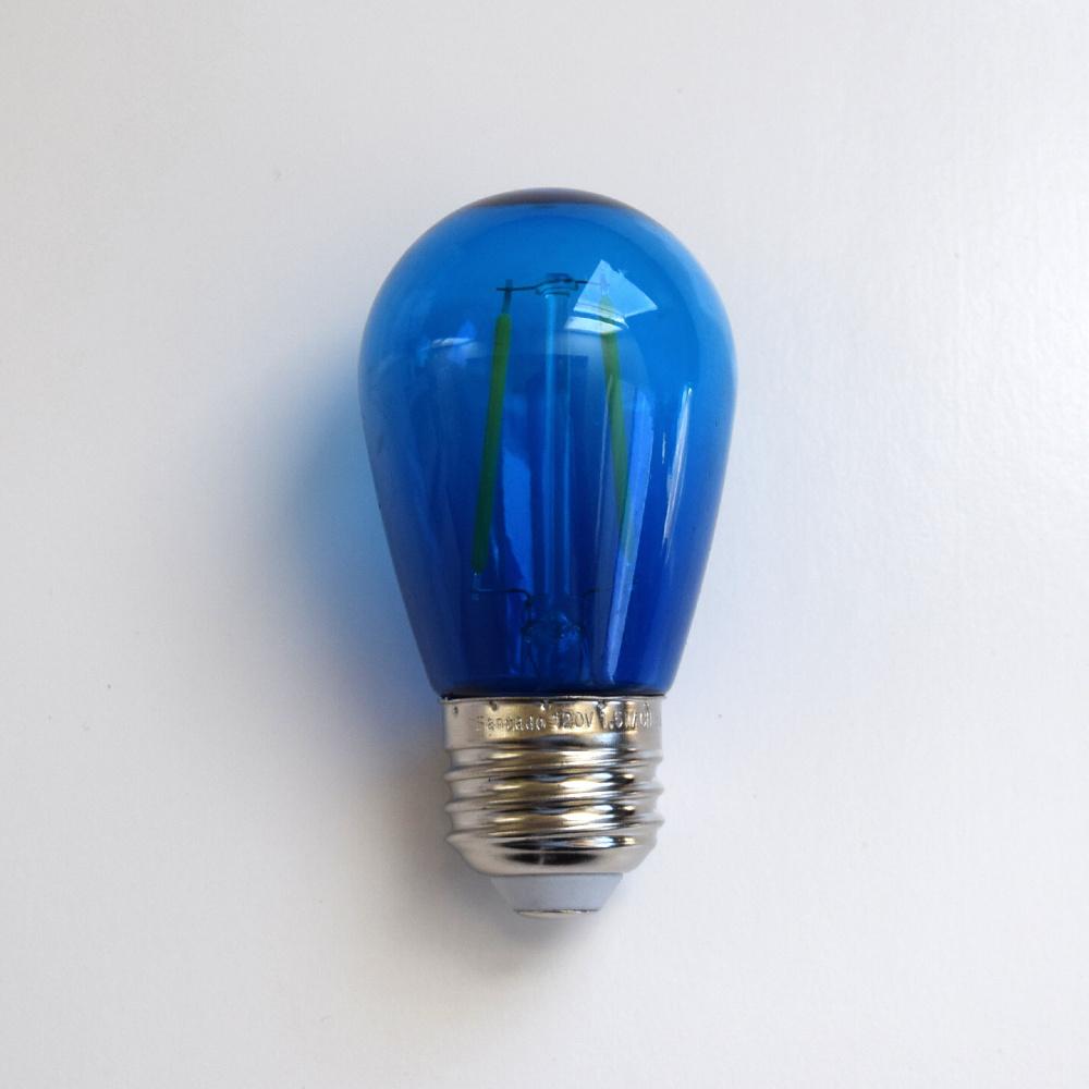 Blue LED Filament S14 Shatterproof Energy Saving Colored Light Bulb ...