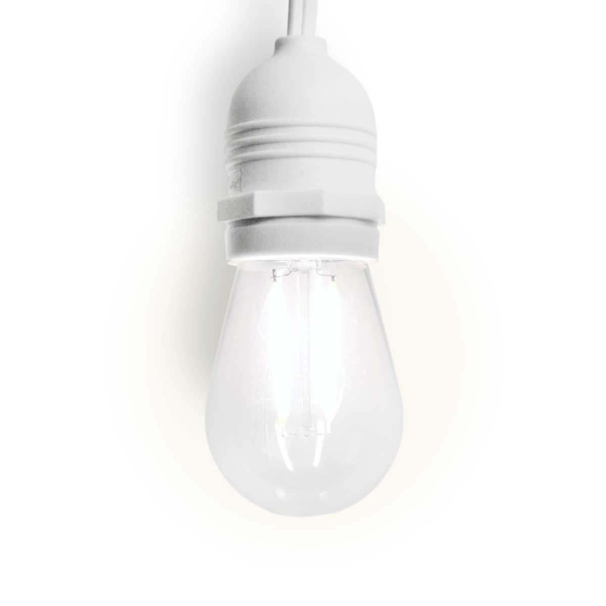 25-Pack Cool White LED Filament S14 Shatterproof Light Bulb, Dimmable, 2W,  E26 Medium Base - Luna Bazaar | Boho &amp; Vintage Style Decor