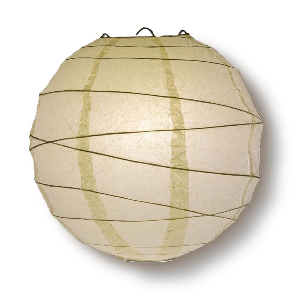 12-PC Beige / Ivory Paper Lantern Decoration Set, 12/10/8-Inch - Luna Bazaar | Boho &amp; Vintage Style Decor