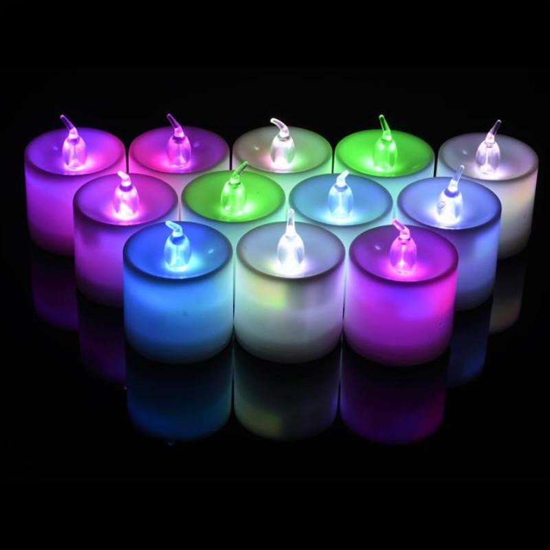 Large RGB (Color Changing) Flameless LED Battery Operated Candle (12 PACK) - Luna Bazaar | Boho &amp; Vintage Style Decor