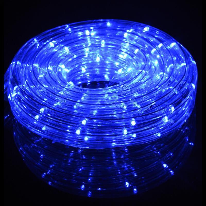 Blue Outdoor LED Fairy String Rope Light, 33 FT, Clear Tube, AC Plug-In - Luna Bazaar | Boho & Vintage Style Decor