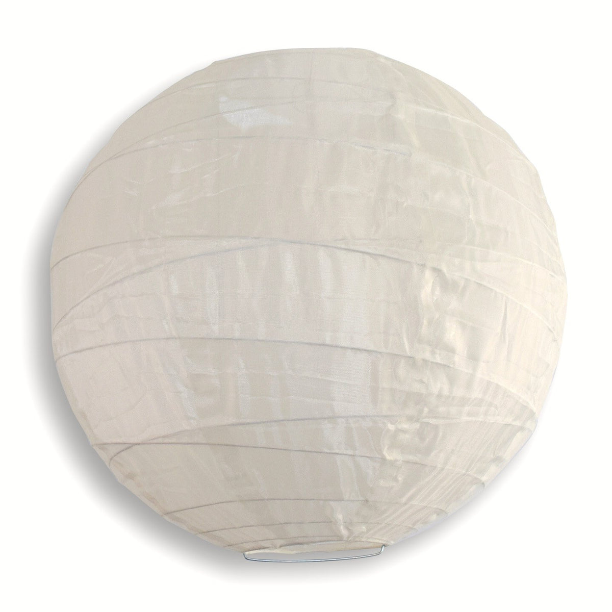 24 Inch Beige Shimmering Nylon Lantern, Free-Style Ribbing, Durable, Hanging - LunaBazaar.com - Discover. Decorate. Celebrate.