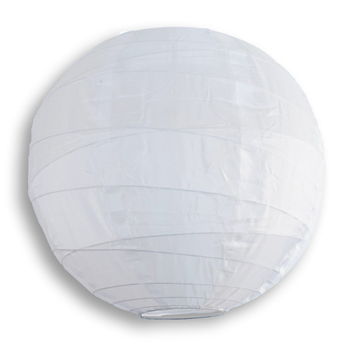BULK PACK (5) 20 Inch Irregular Ribbed White Shimmering Nylon Lantern, Durable, Hanging - LunaBazaar.com - Discover. Celebrate. Decorate.