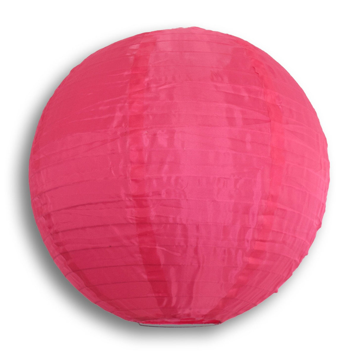 20 Inch Hot Pink Shimmering Nylon Lantern, Even Ribbing, Durable, Hanging - LunaBazaar.com - Discover. Celebrate. Decorate.