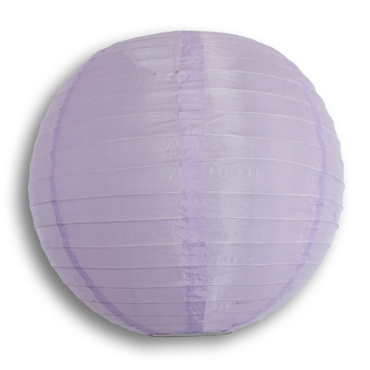 12 Inch Light Purple Shimmering Nylon Lantern, Parallel Ribbing, Durable, Hanging - Luna Bazaar | Boho &amp; Vintage Style Decor