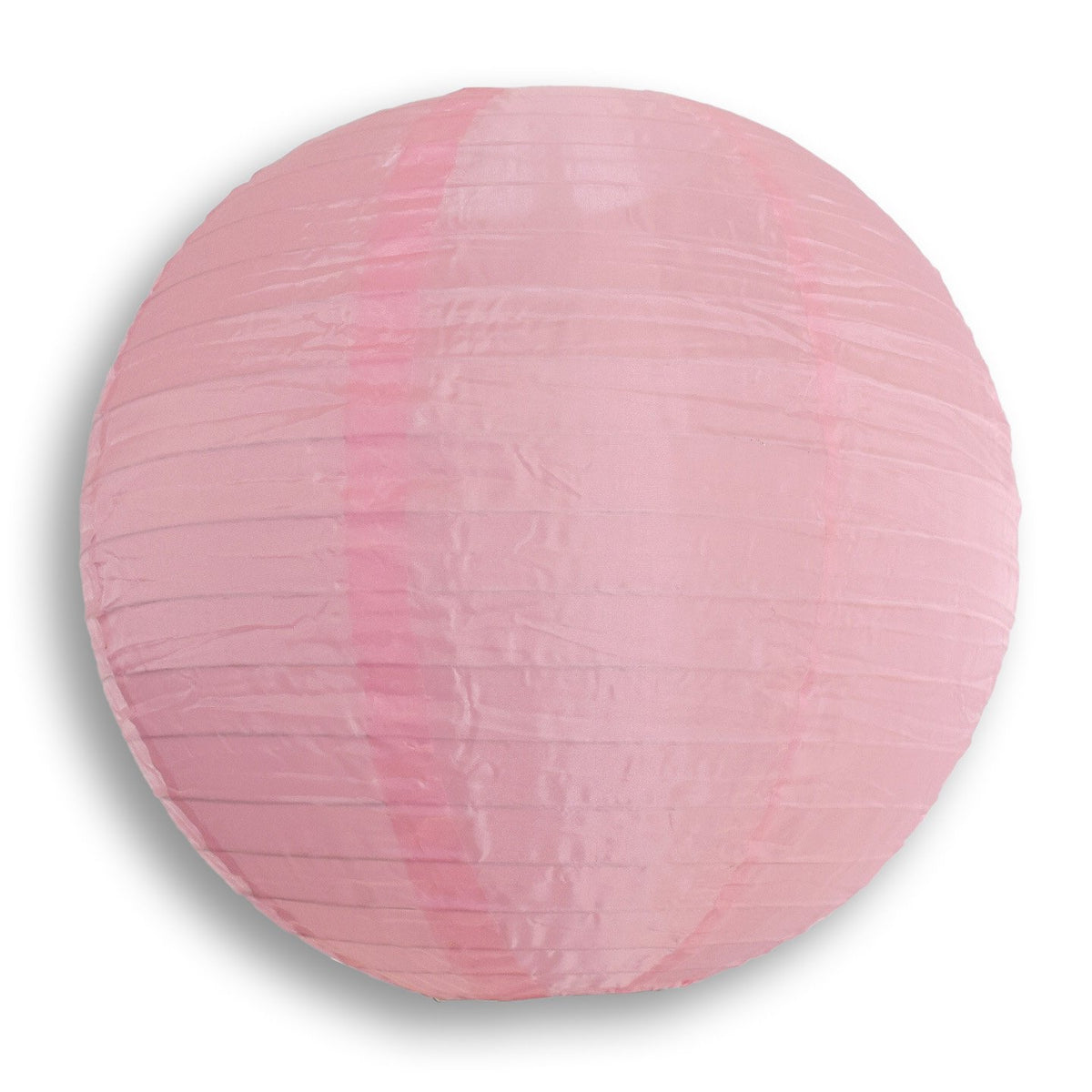 Pink Shimmering Nylon Lantern, Parallel Ribbing, Durable, Hanging