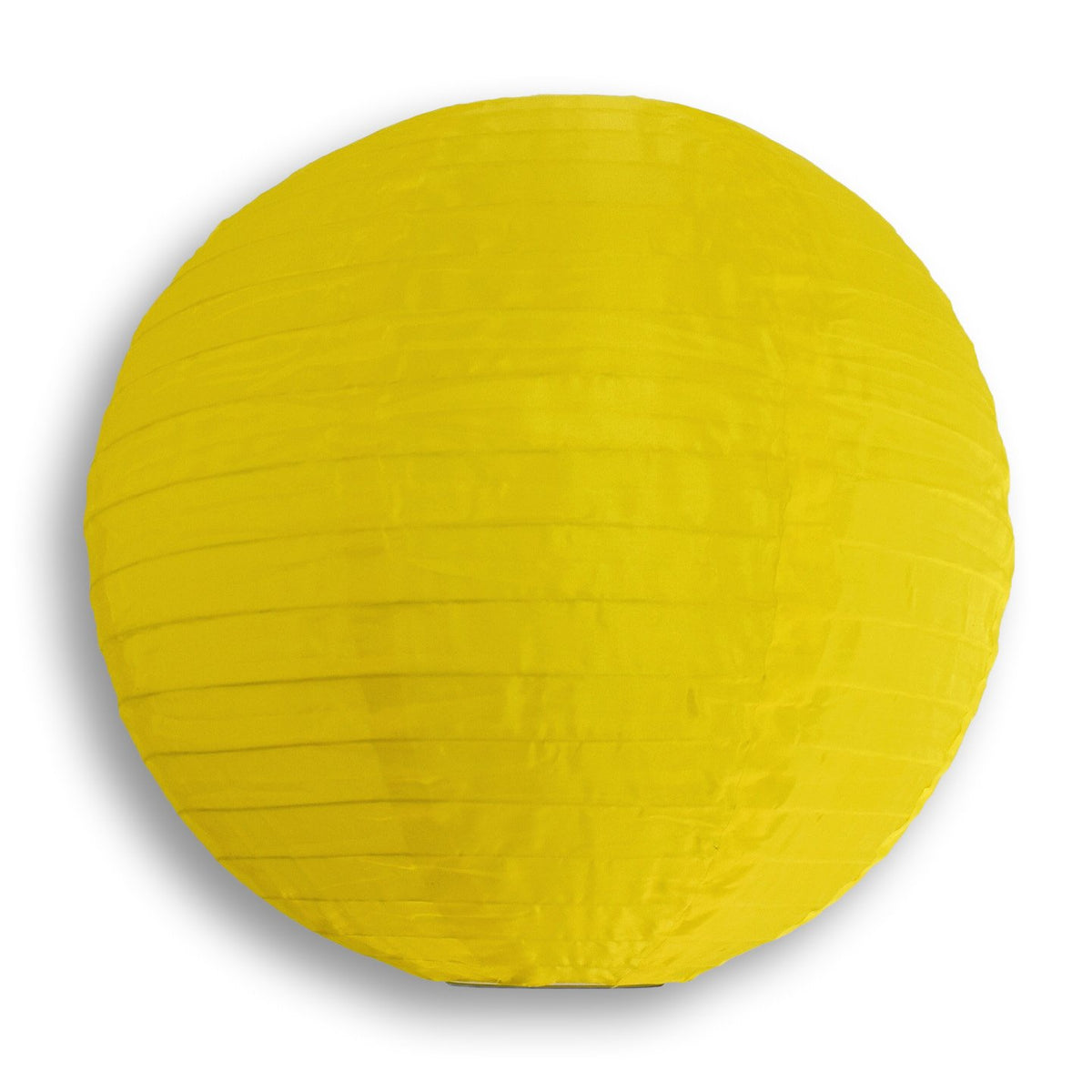 12 Inch Yellow Shimmering Nylon Lantern, Even Ribbing, Durable, Hanging - LunaBazaar.com - Discover. Celebrate. Decorate.