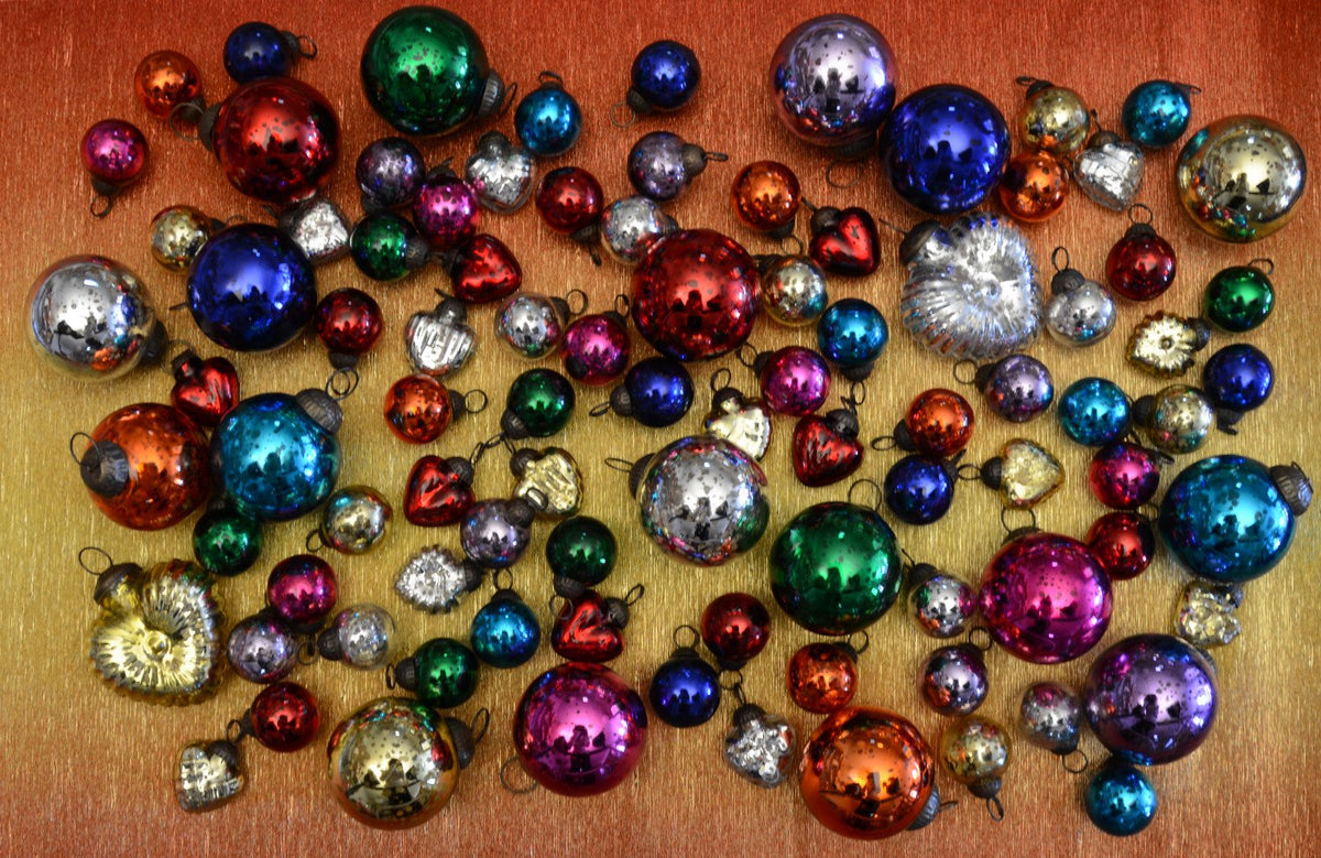 6 Pack | 1.5-Inch Purple Ava Mini Mercury Handcrafted Glass Balls Ornament Christmas Tree Decoration - LunaBazaar.com - Discover. Decorate. Celebrate.