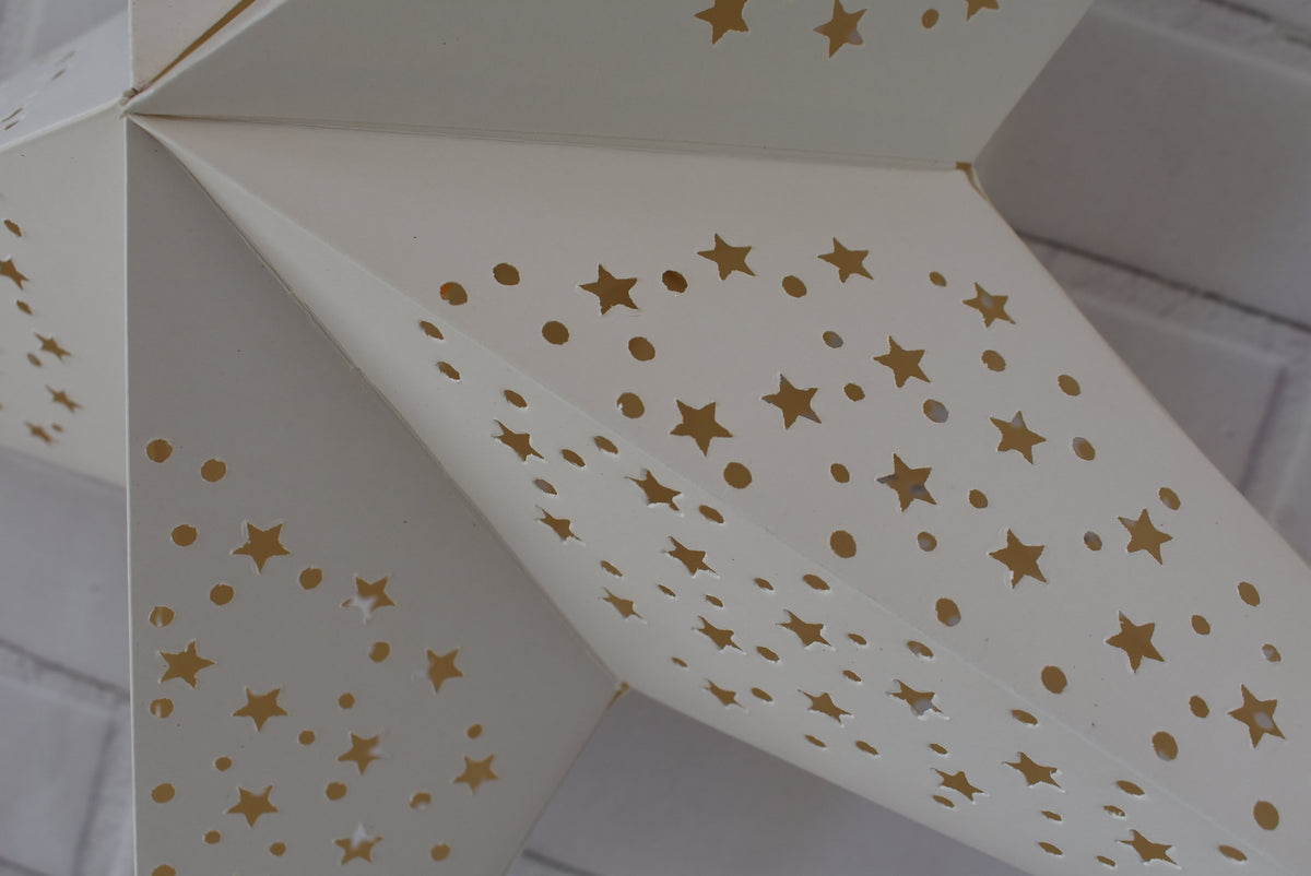 24&quot; White &#39;Thousand Stars&#39; Paper Star Lantern, Hanging Wedding &amp; Party Decoration - LunaBazaar.com - Discover. Decorate. Celebrate.