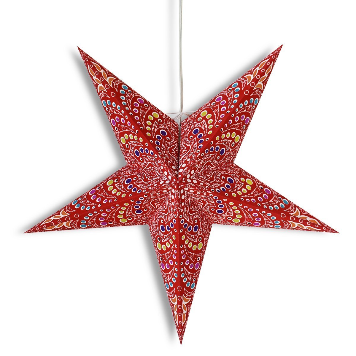24&quot; Red Aloha Paper Star Lantern, Hanging Wedding &amp; Party Decoration - LunaBazaar.com - Discover. Decorate. Celebrate.