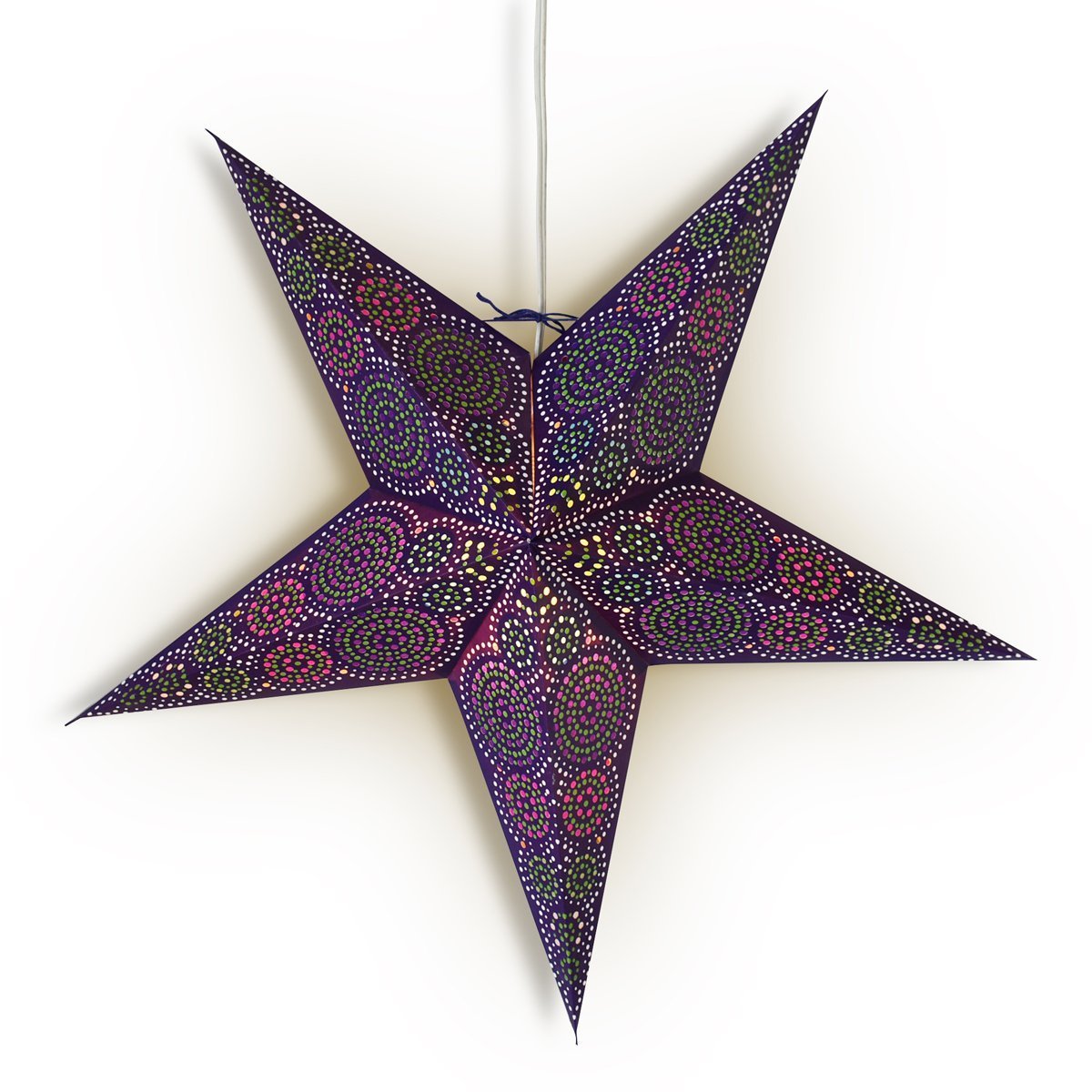 3-PACK + Cord | 24&quot; Blue Aussie Paper Star Lantern and Lamp Cord Hanging Decoration - LunaBazaar.com - Discover. Decorate. Celebrate.