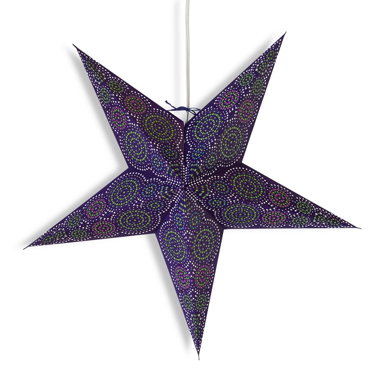 3-PACK + Cord | 24&quot; Blue Aussie Paper Star Lantern and Lamp Cord Hanging Decoration - LunaBazaar.com - Discover. Decorate. Celebrate.