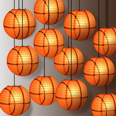 Basketball Paper Lantern Shaped Sports Hanging Decoration - Luna Bazaar | Boho &amp; Vintage Style Decor