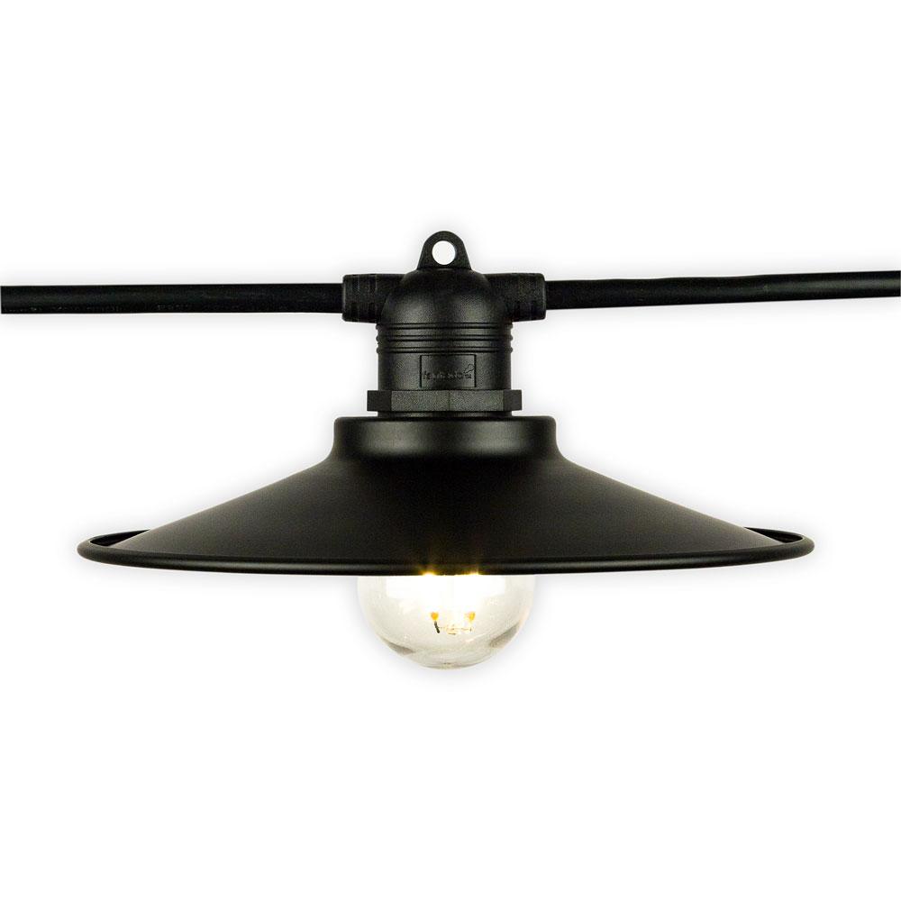 (12 Pack) Classic Metal Patio Light Bulb Shade Cover for Outdoor Comme