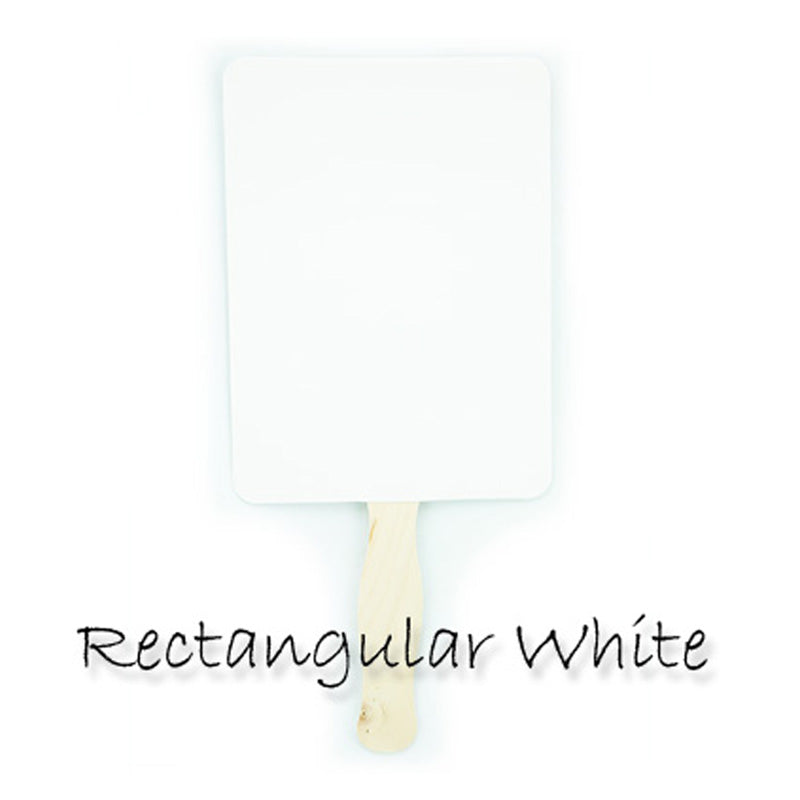 Blank Glossy White Rectangle Paddle Fans for DIY Wedding Invitations and Programs (20-Pack) - LunaBazaar - Discover. Decorate. Celebrate.