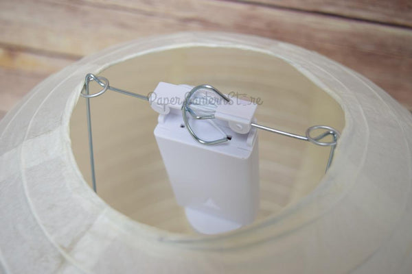 5-Pack 24 Inch Silver Parallel Ribbing Round Paper Lantern - Luna Bazaar | Boho &amp; Vintage Style Decor