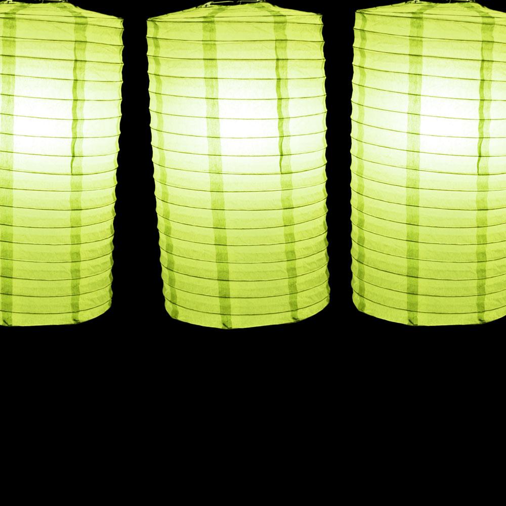 8&quot; Light Lime Cylinder Paper Lantern - Luna Bazaar | Boho &amp; Vintage Style Decor