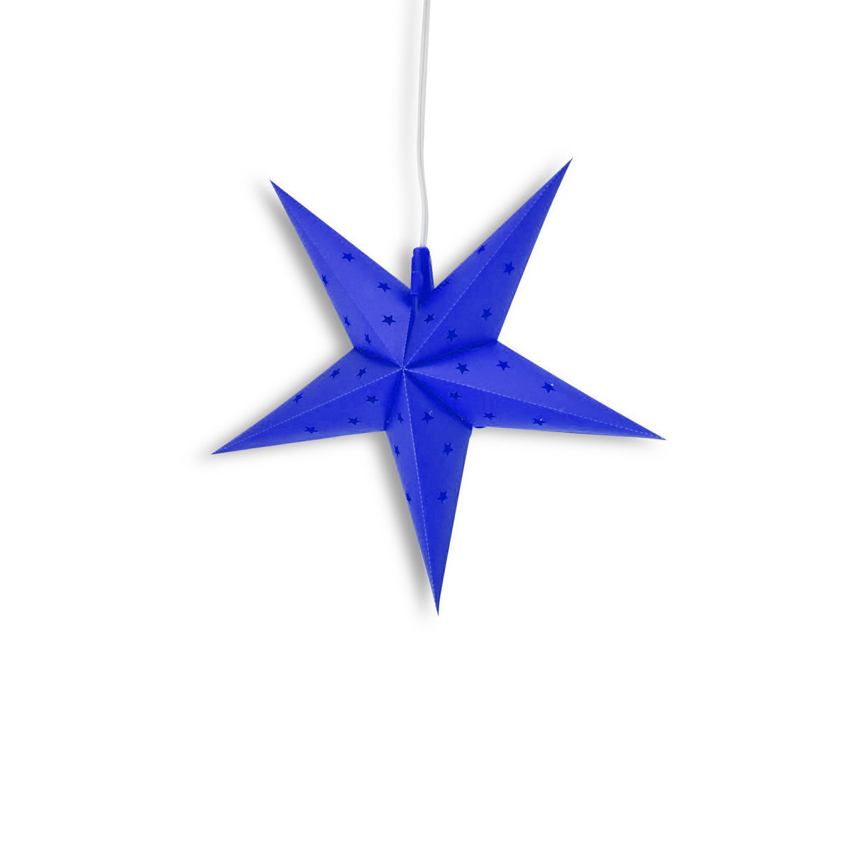 17&quot; Dark Blue Weatherproof Star Lantern Lamp, Hanging Decoration (Shade Only)