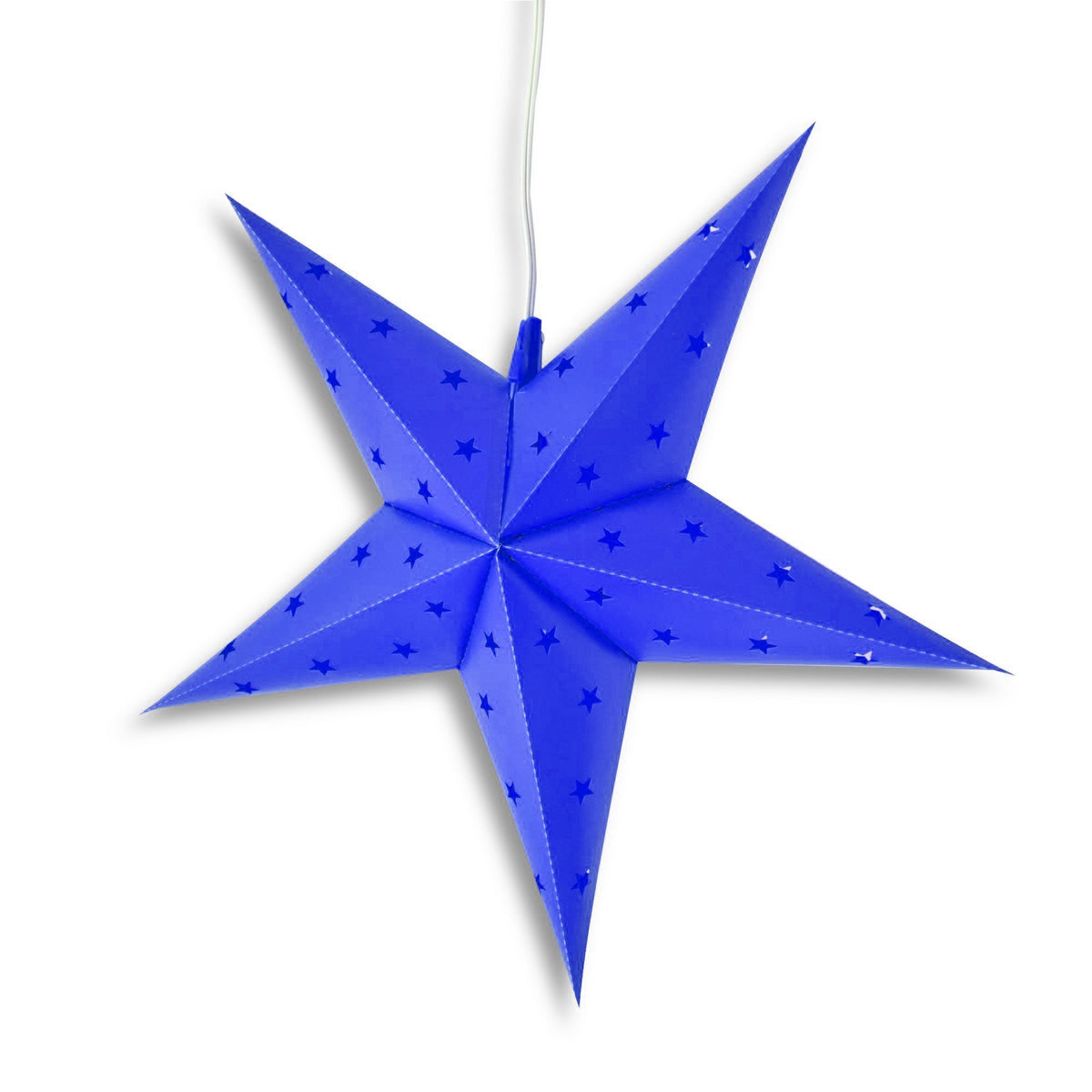 28&quot; Dark Blue Weatherproof Star Lantern Lamp, Hanging Decoration (Shade Only)