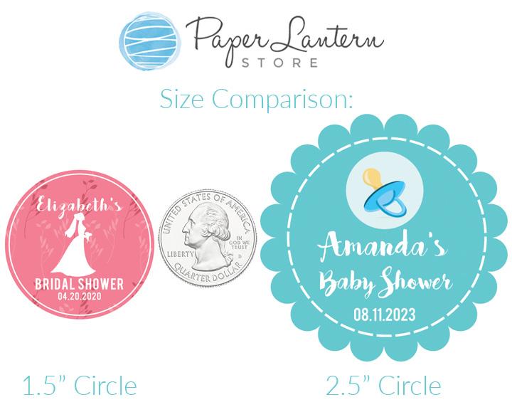 2.5 Inch Candy and Treats Circle Label Stickers for Party Favors &amp; Invitations (Pre-Set Designed, 24 Labels) - Luna Bazaar | Boho &amp; Vintage Style Decor