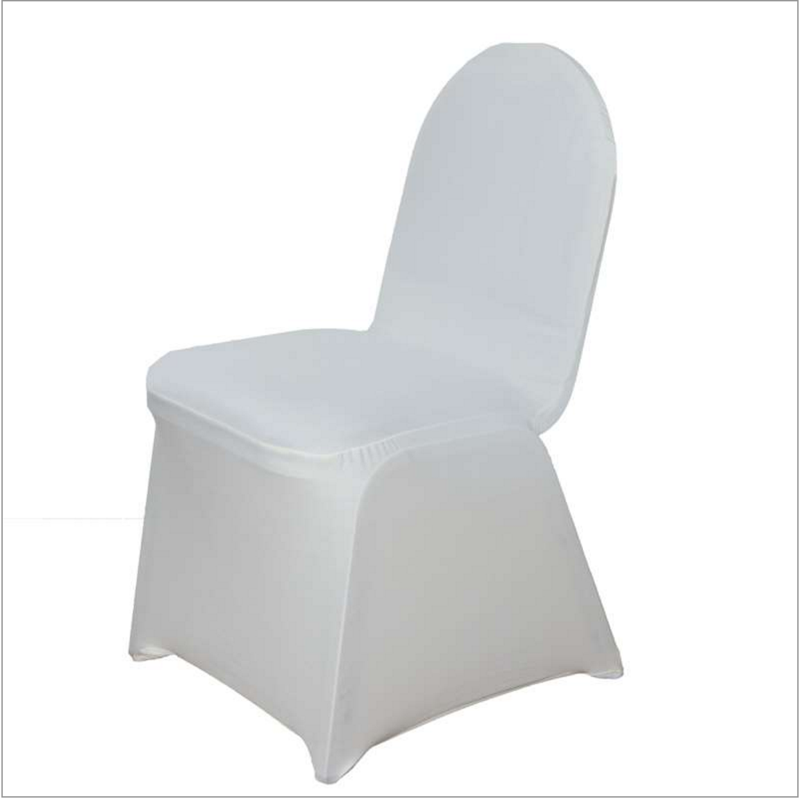 CLOSEOUT Beige / Ivory Form Fitting Stretch Fabric Full Chair Cover - Luna Bazaar | Boho & Vintage Style Decor