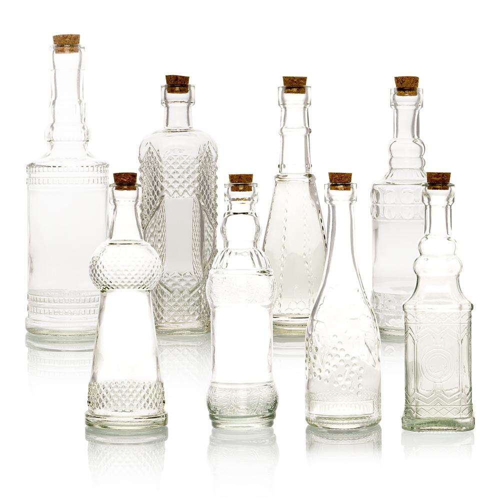 Decorative Clear Glass Bottles