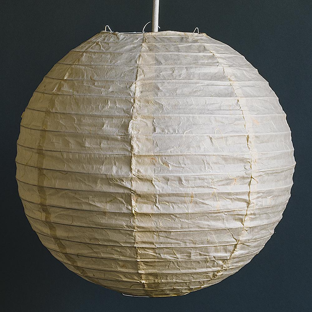 3-Pack 12&quot; Cloud Dragon Japanese Kozo Unryu Fibrous Paper Lantern Shade - Luna Bazaar | Boho &amp; Vintage Style Decor
