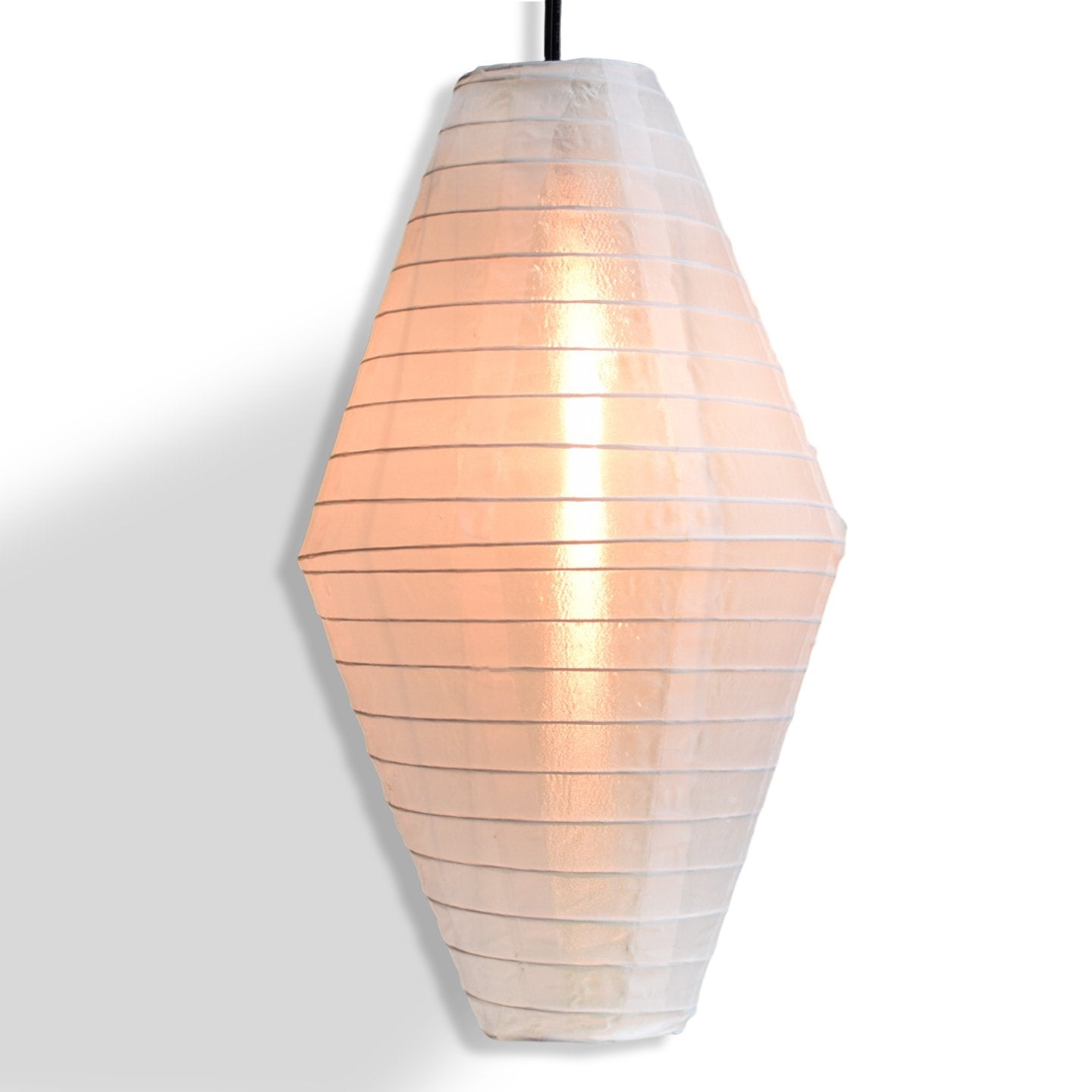 14" White Diamond Nylon Lantern - Luna Bazaar | Boho & Vintage Style Decor