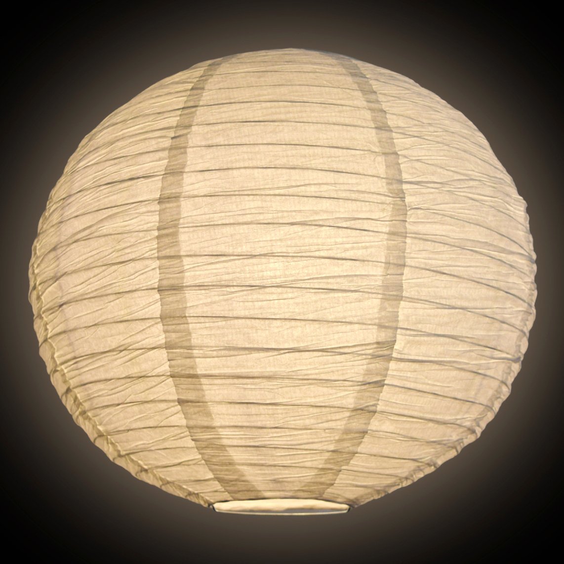 5 PACK | 12 Inch White Even Ribbing Round Crepe Paper Lanterns - Luna Bazaar | Boho &amp; Vintage Style Decor