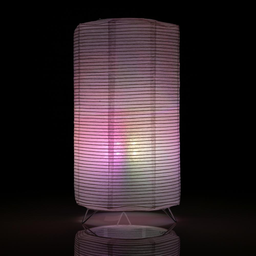 Cylinder Fine Line Color-Changing LED Table Top Lantern Lamp Light KIT w/ Remote, Omni360 Battery Powered - Luna Bazaar | Boho &amp; Vintage Style Decor