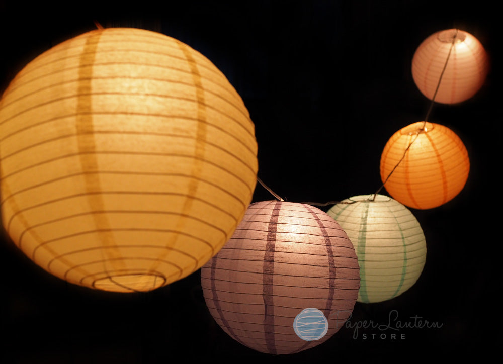 Easter / Baby Shower Pastel Lantern String Light COMBO Kit (21 FT) - LunaBazaar - Discover. Decorate. Celebrate.