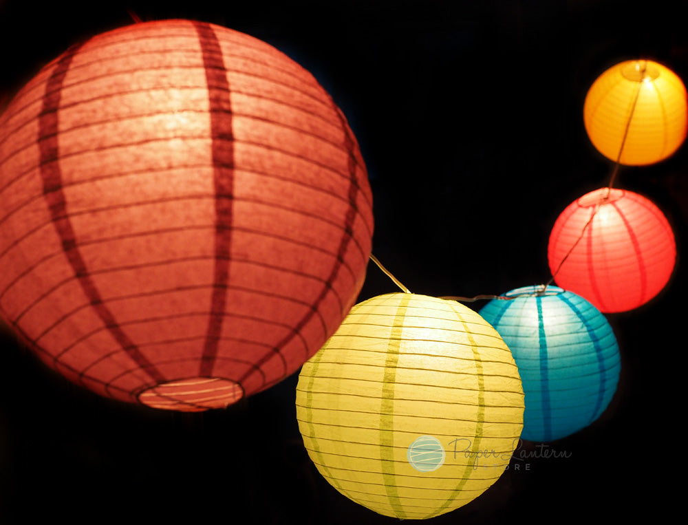 12&quot; Easter / Baby Shower Vibrant Lantern String Light COMBO Kit (21 FT) - LunaBazaar - Discover. Decorate. Celebrate.