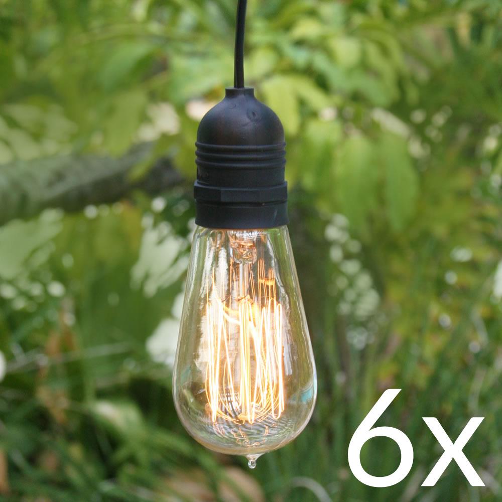 6Pack Single Socket Pendant Light Commercial Grade Outdoor Cord Kits