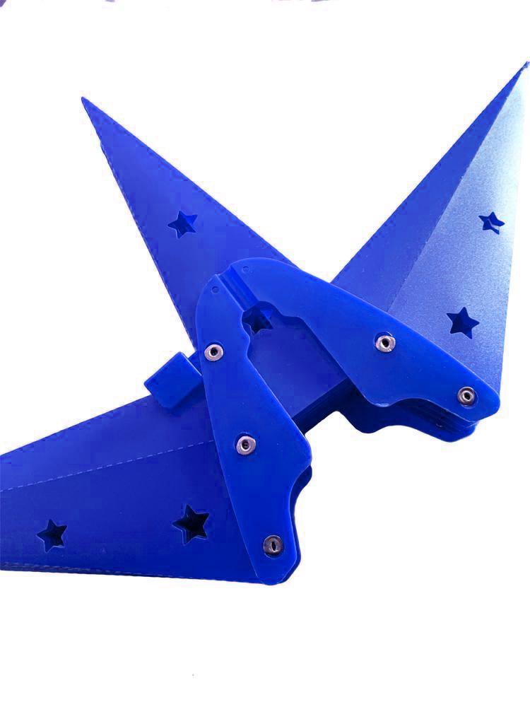 LANTERN + CORD + BULB | 24&quot; Dark Blue Moravian Weatherproof Star Lantern Lamp, Hanging Decoration - LunaBazaar - Discover. Decorate. Celebrate. - closed star