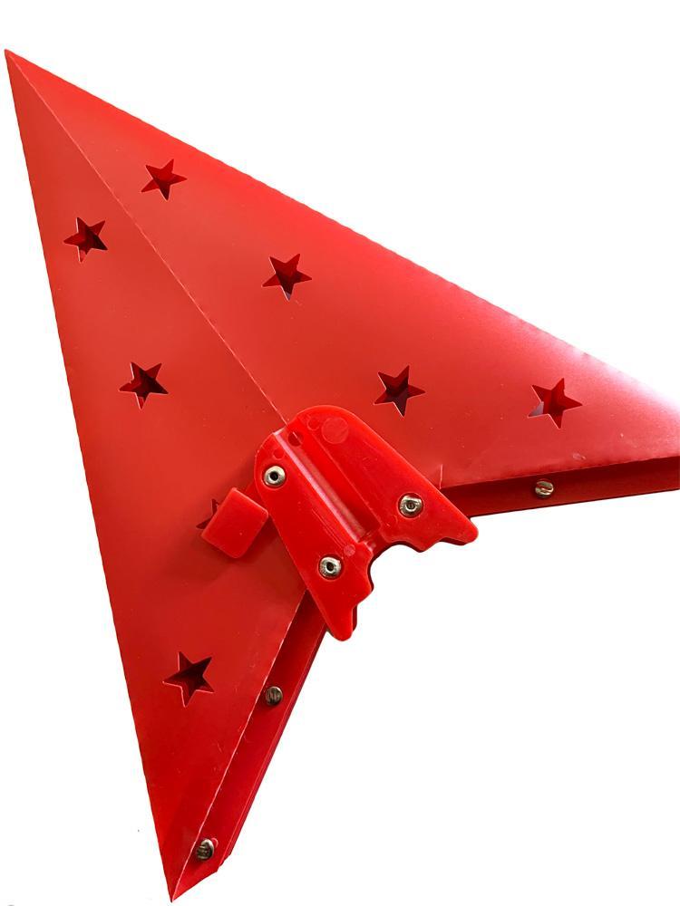 3-PACK + CORD | 24&quot; Red Plastic Star Lantern Lamp, Hanging Decoration - LunaBazaar.com - Discover. Decorate. Celebrate.