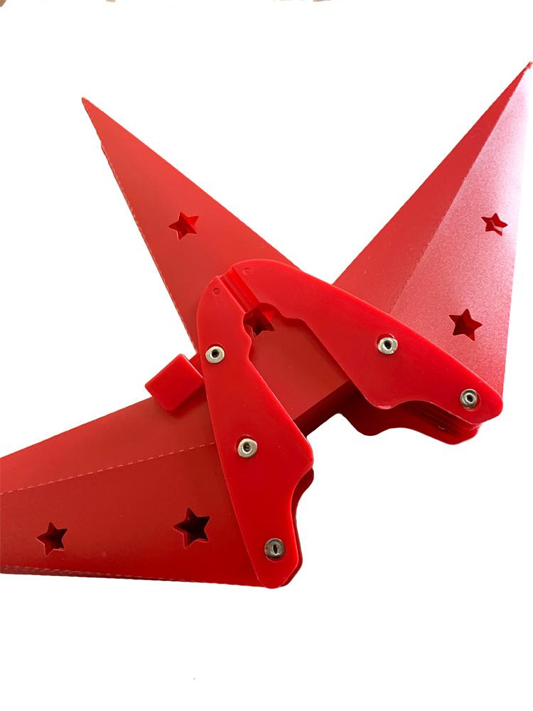 3-PACK + CORD | 30&quot; Red Moravian Plastic Star Lantern Lamp, Hanging Decoration - LunaBazaar.com - Discover. Decorate. Celebrate.