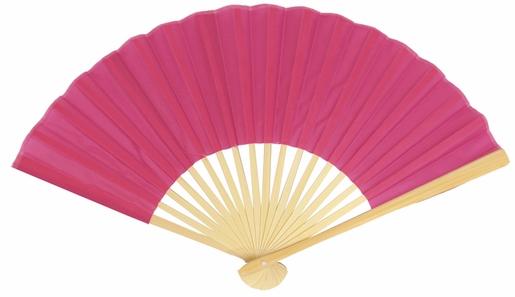 50-Pack 9&quot; Fuchsia / Hot Pink Silk Hand Fans for Weddings - Luna Bazaar | Boho &amp; Vintage Style Decor