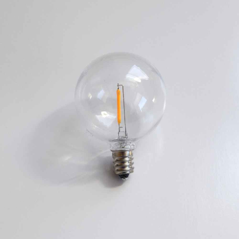 CORD + Shatterproof Bulb | White Weatherproof Outdoor Pendant Light Lamp Cord Combo Kit, E12 Base, Warm White G50 Bulb - Luna Bazaar | Boho &amp; Vintage Style Decor